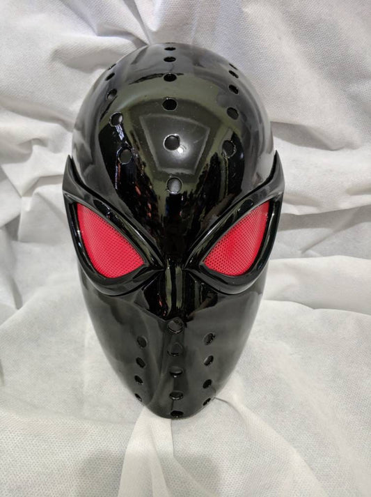 Spiderman superior dark suit faceshell and lenses