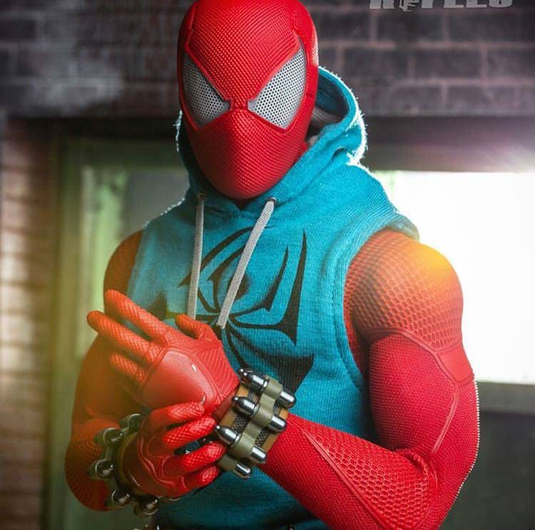 Vest Hoodie scarlet Spiderman ps4