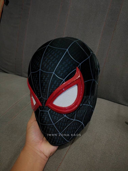 miles morales ps5 shell and lenses with fabric mask
