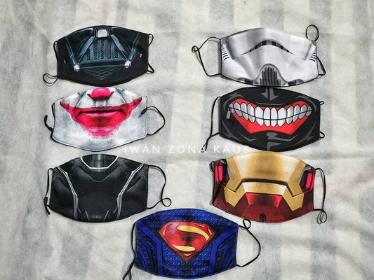 Face mask / face cover marvel dc anime movie
