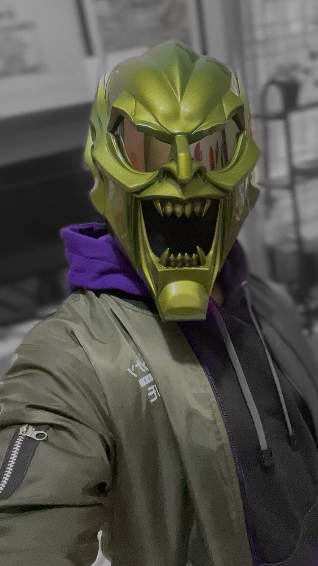 Green Goblin Mask / Helmet Cosplay Costume props spiderman villain